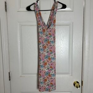 Her Entire Name Says Grace Pink Floral Open Back Mini Dress Women Size S